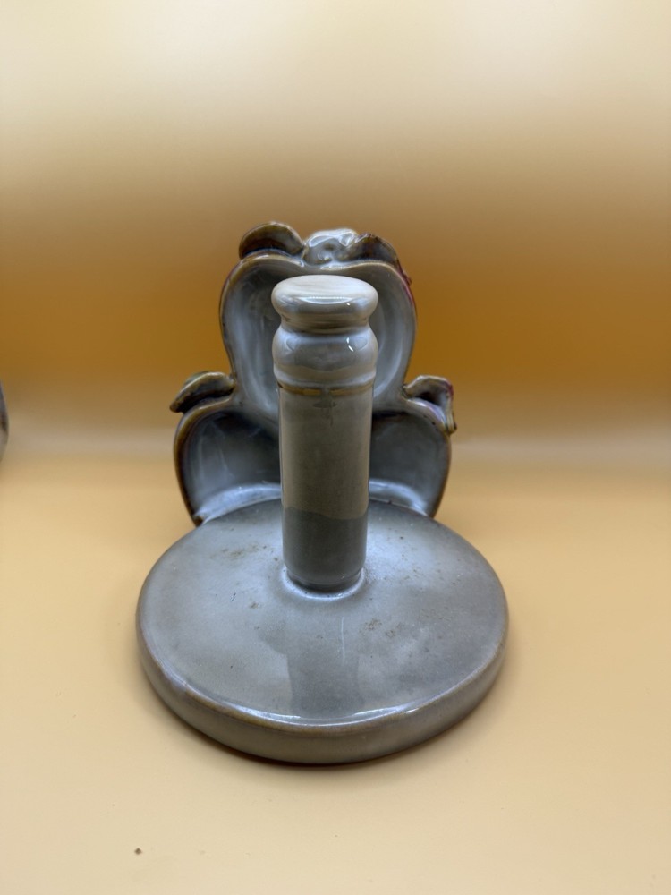 Apples Paper Towel Holder Glazed Ceramic