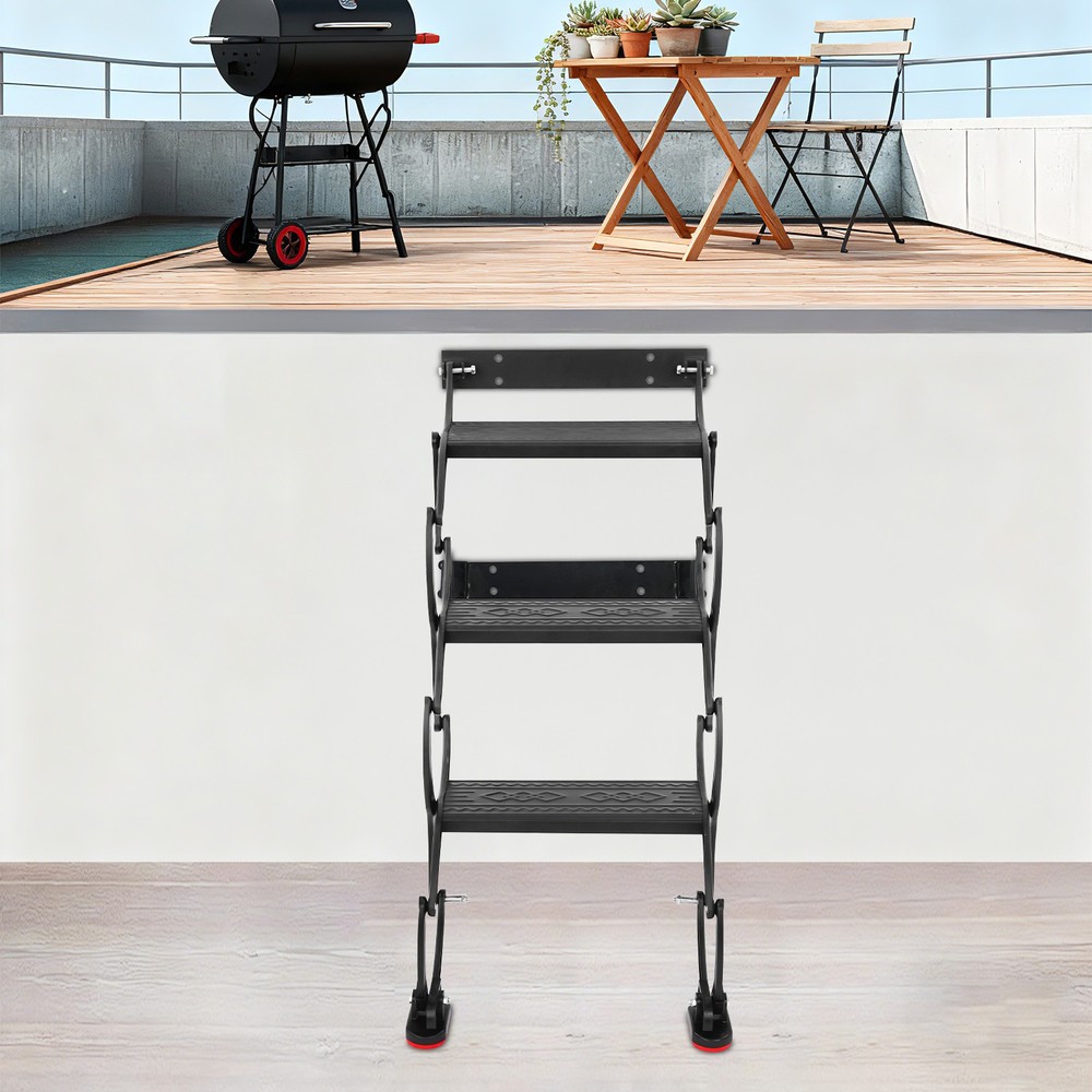 Wall Mounted Folding Ladder Telescoping Step Ladders Retractable Folding Stair