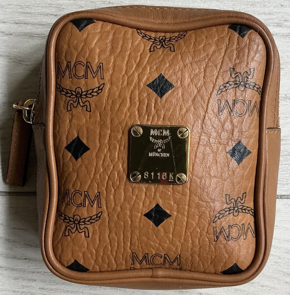 MCM Belt Bag Cristopher Raeburn Limited Edition Cognac Logo No Strap EUC