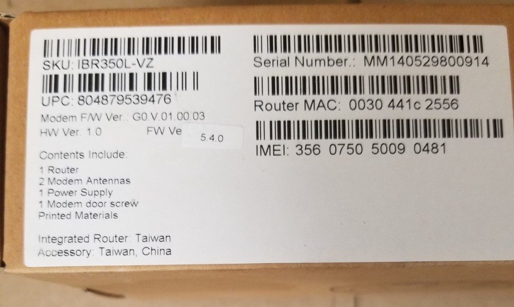 NEW! Cradlepoint IBR350L-VZ