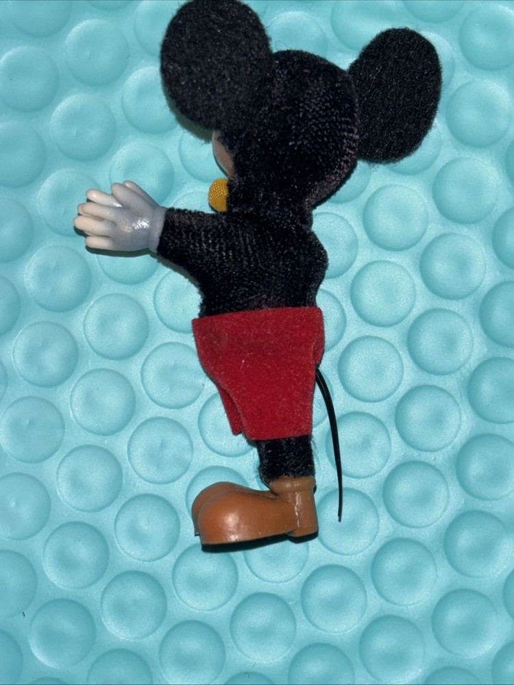 Vintage Mickey Mouse Clip On Or Hugger Toy With Tail