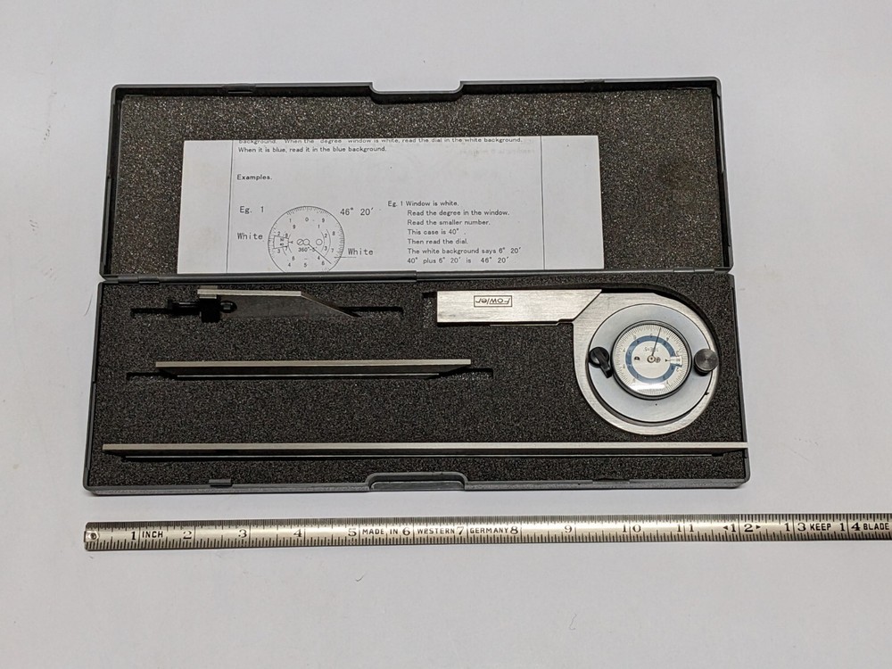 FOWLER 52-440-777 Dial Protractor (NEW).