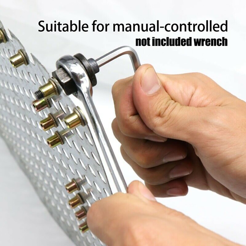 Hand Rivet Nut Gun,Head Nuts Simple Installation Manual Riveter Rivnut Tool Kit