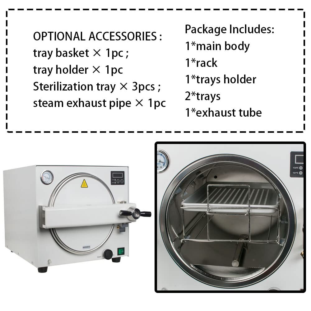 18L Surgical Instruments Autoclave Steam Sterilizer Sterilization Machine 110V