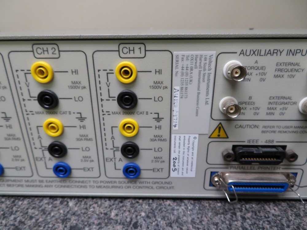 Voltech PM3000 Three Phase Power Analyzer PN40