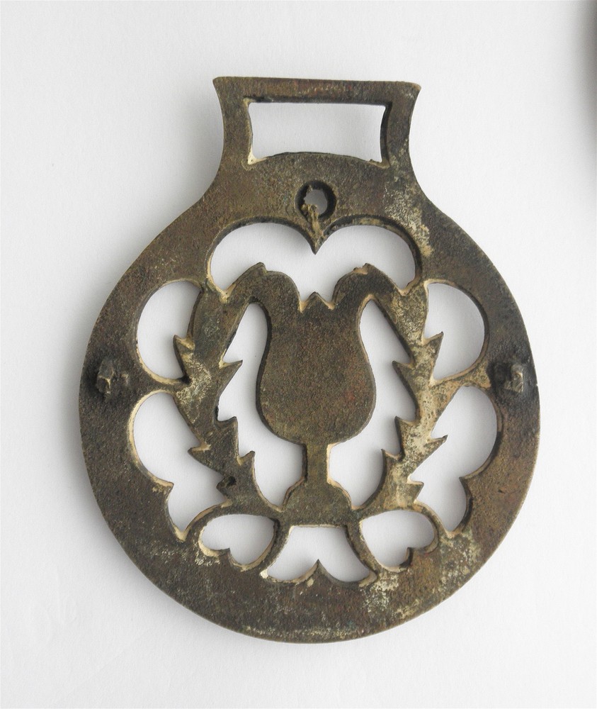 Victorian Brass SADDLE Decoration: Folk Art Design