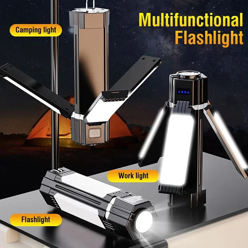 Rechargeable Outdoor Camping Light Tent Lamp Portable Foldable Flashlight