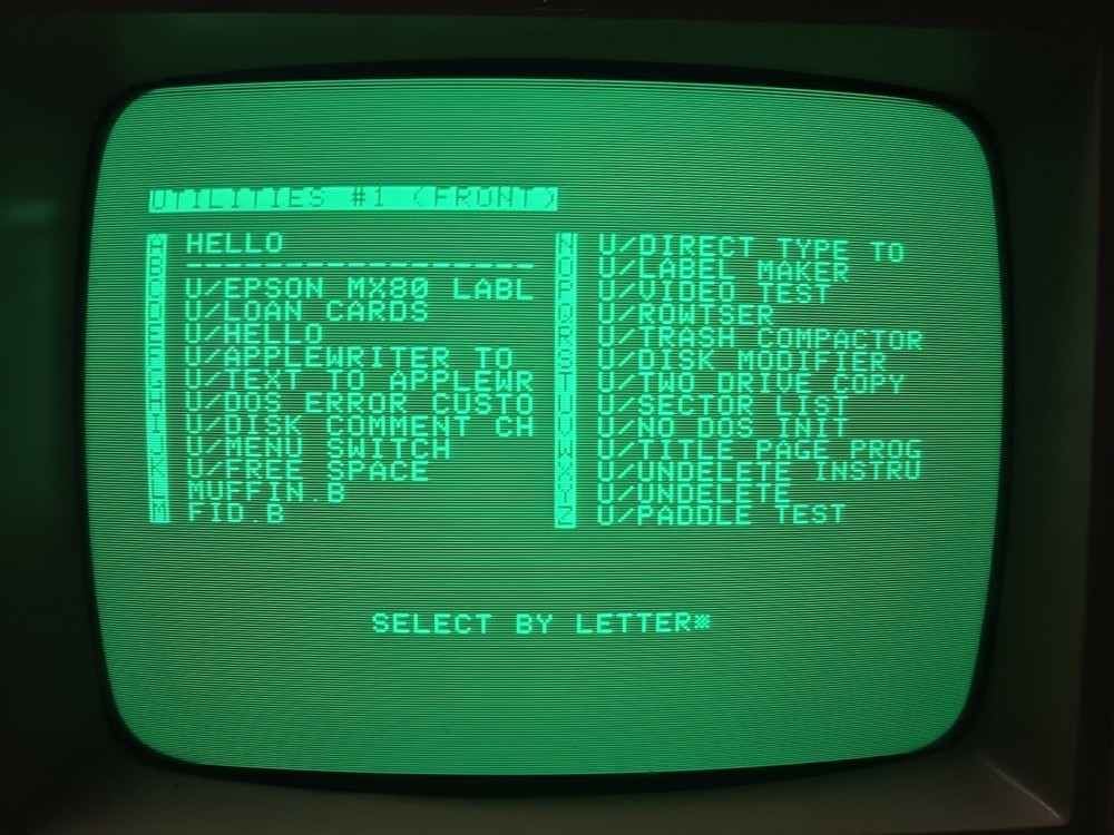 Apple II collection of system and disk utilities including DiskZAP