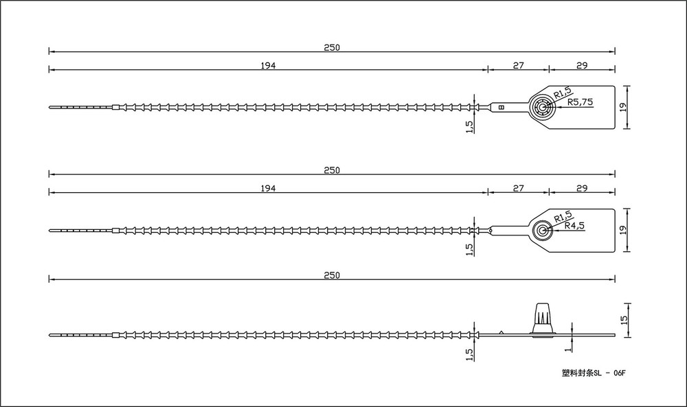 (R) 100 Plastic Tamper Seals Zip Ties for Fire Extinguishers Pull Tite Security