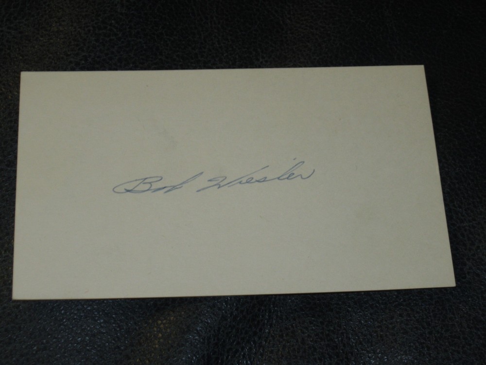 Bob Wiesler Autographed Index Card 2