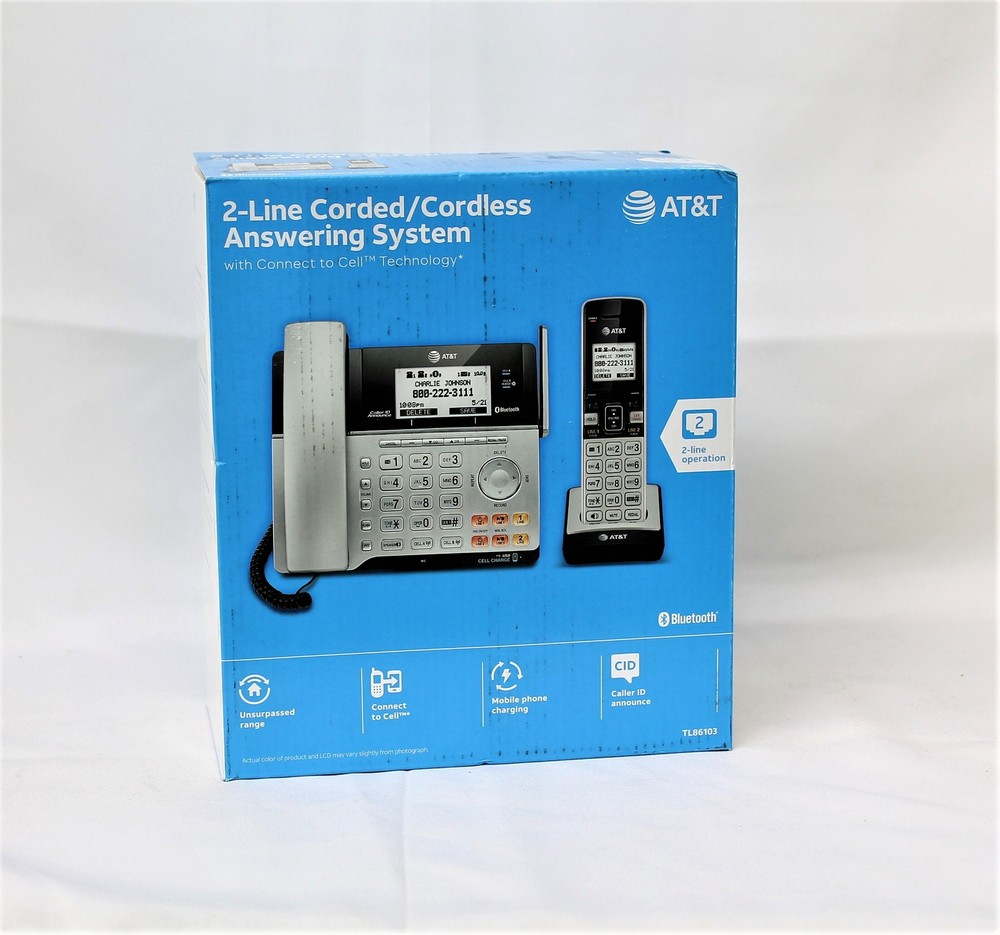 AT&T 2 Line Corded/Cordless Answering System