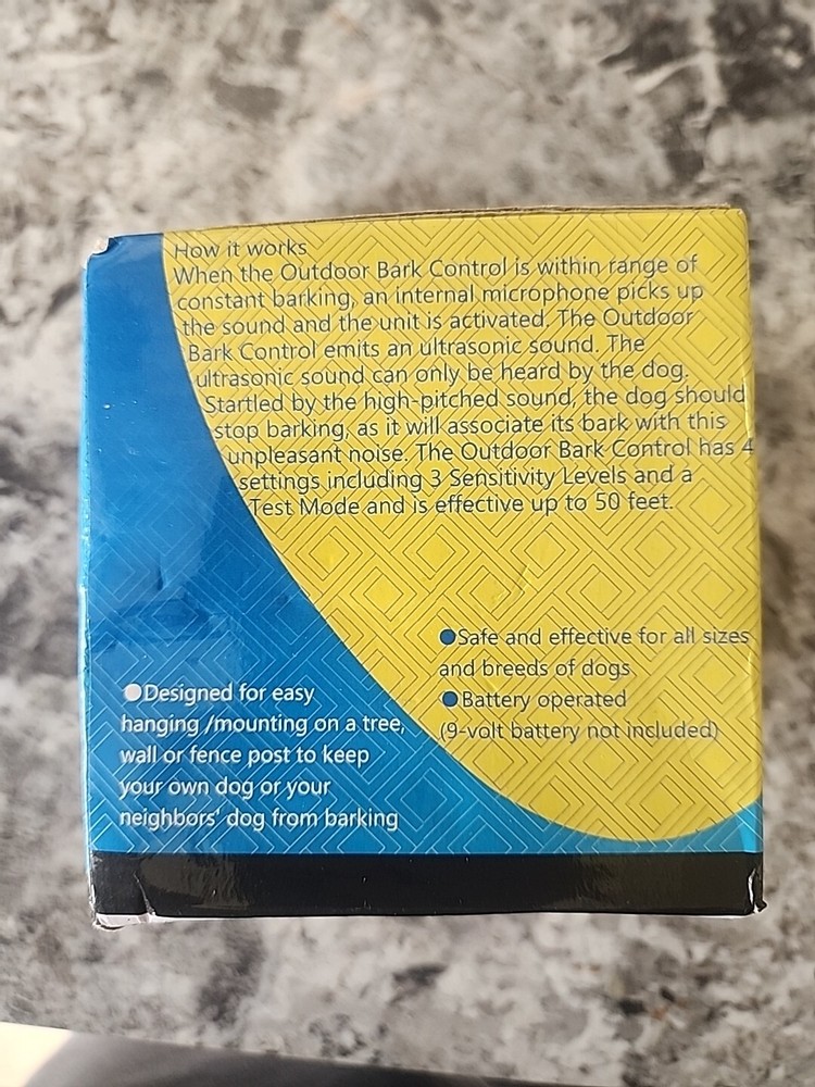 Sonic Bark Control Device with Decorative Touch! Small House Open Box