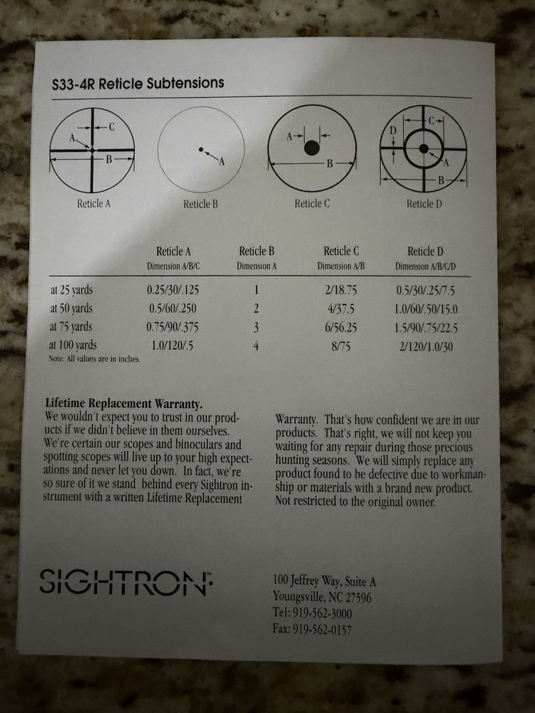 Sightron ESD Series S33-4R Electronic Sighting Device