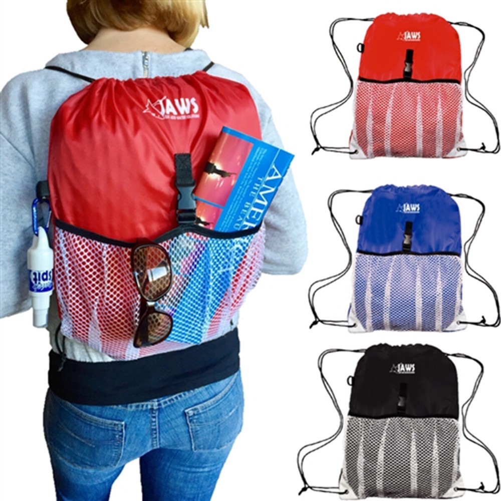 JAWS QuickPACK Drawstring Organizing Backpack with SwimPack Aquatic Care Kit