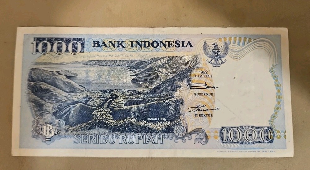 1992 Indonesia 1000 Rupiah Note