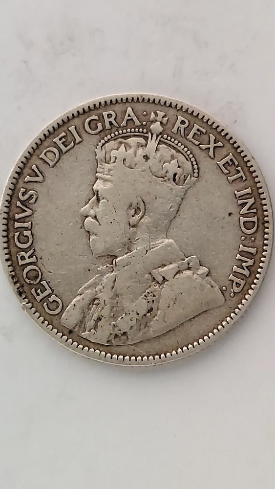 1916 Canada 25 Cent Piece,.925 Silver