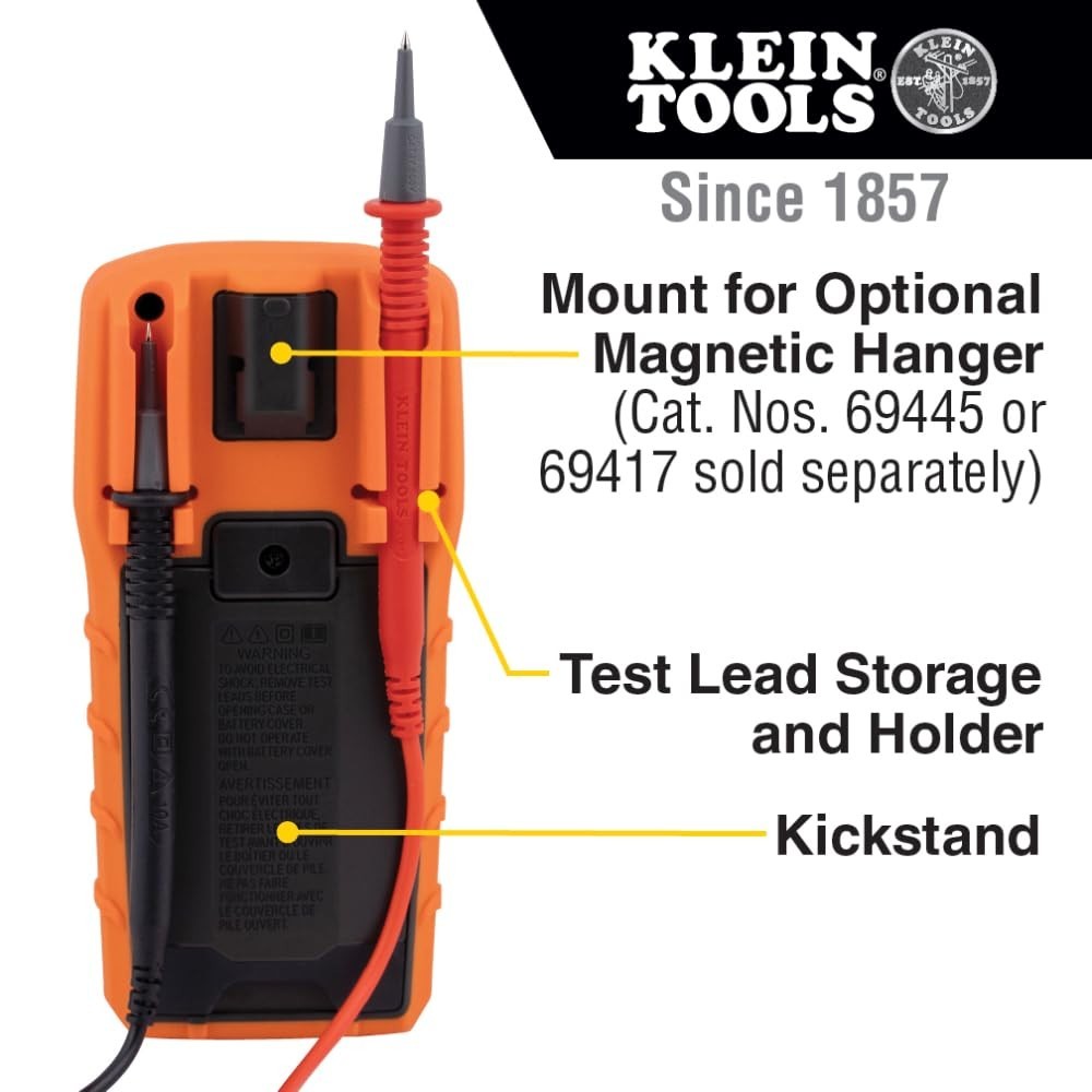 Pro-Grade Digital Multimeter for 600V Voltage Testing & Battery Diagnostics