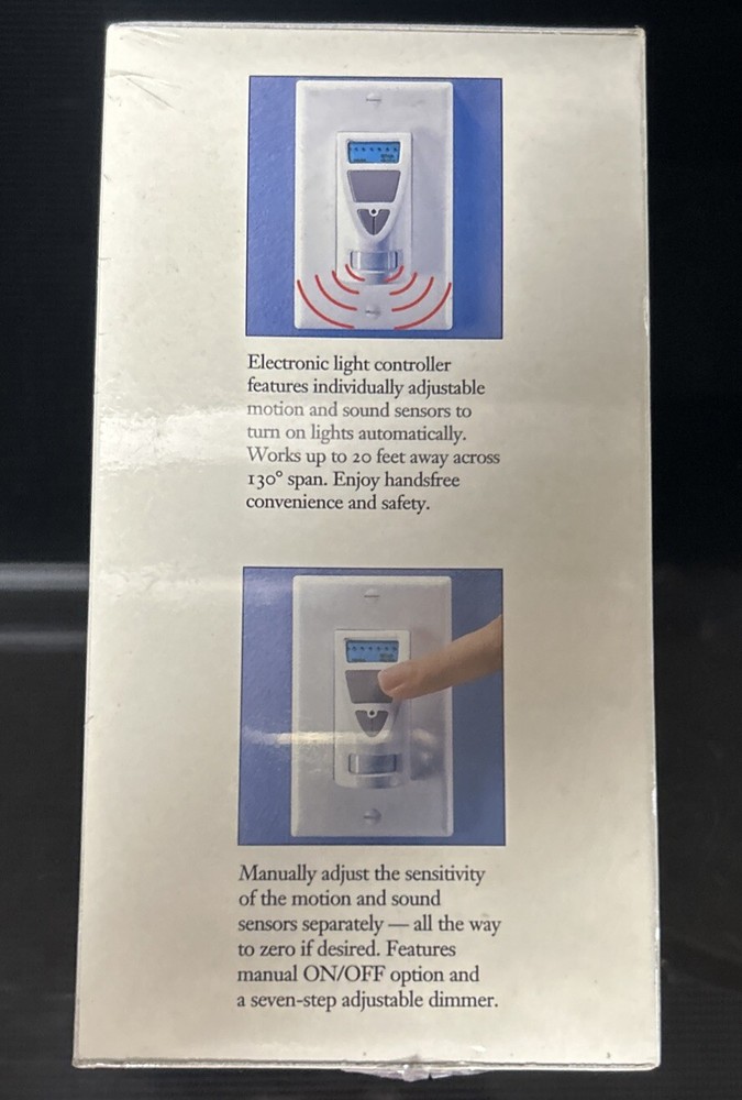 BRAND NEW SEALED Sharper Image Automatic Light Controller Sound & Motion Si648