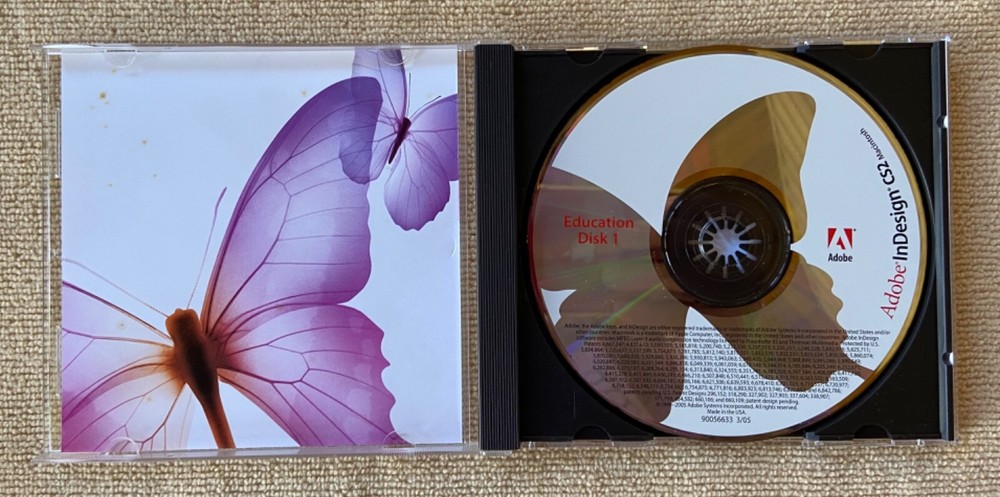 Adobe InDesign CS2 • Macintosh • Education Version w Serial # • 2005