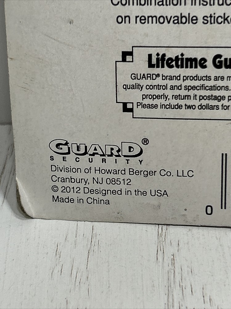 Guard Security 1500 Dial Combination Padlock 2 inch Security Lock New •