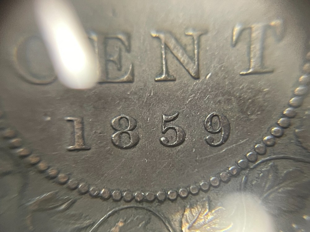 1859 Canada One Large Cent Coin Great Condition