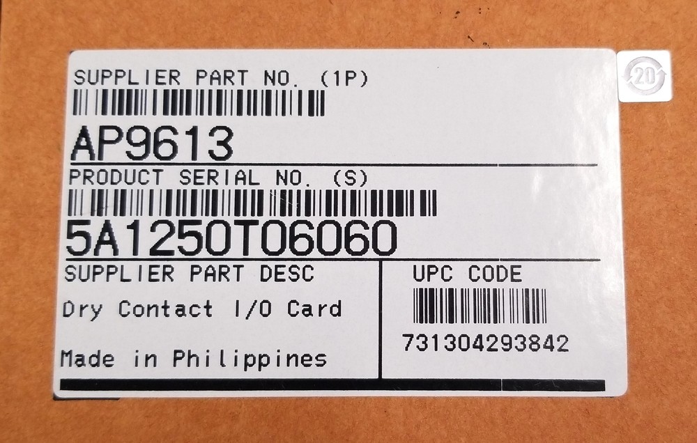 NEW Schneider Electric AP9613 Dry Contact I/O SmartSlot Card for APC UPS