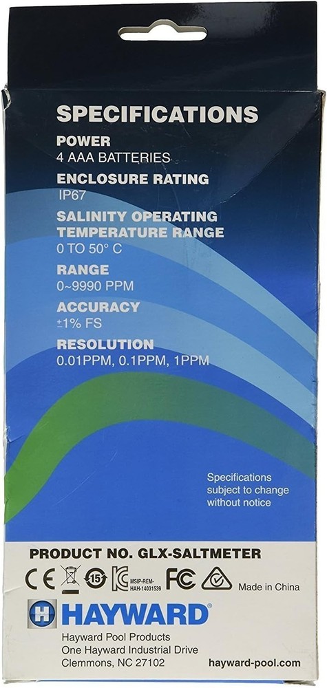 Hayward GLX-SALTMETER Digital Handheld Salt Meter