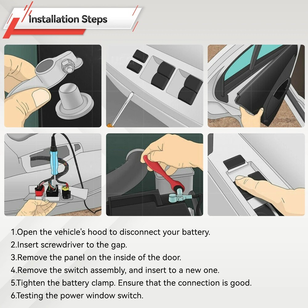 ZPY Master Power Window Switch Front Left Driver Side For VW Jetta Passat Golf