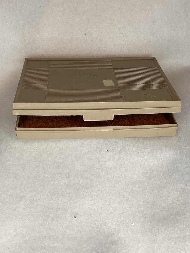 Cork Lined Microscope slide storage case box 100 capacity Plastic