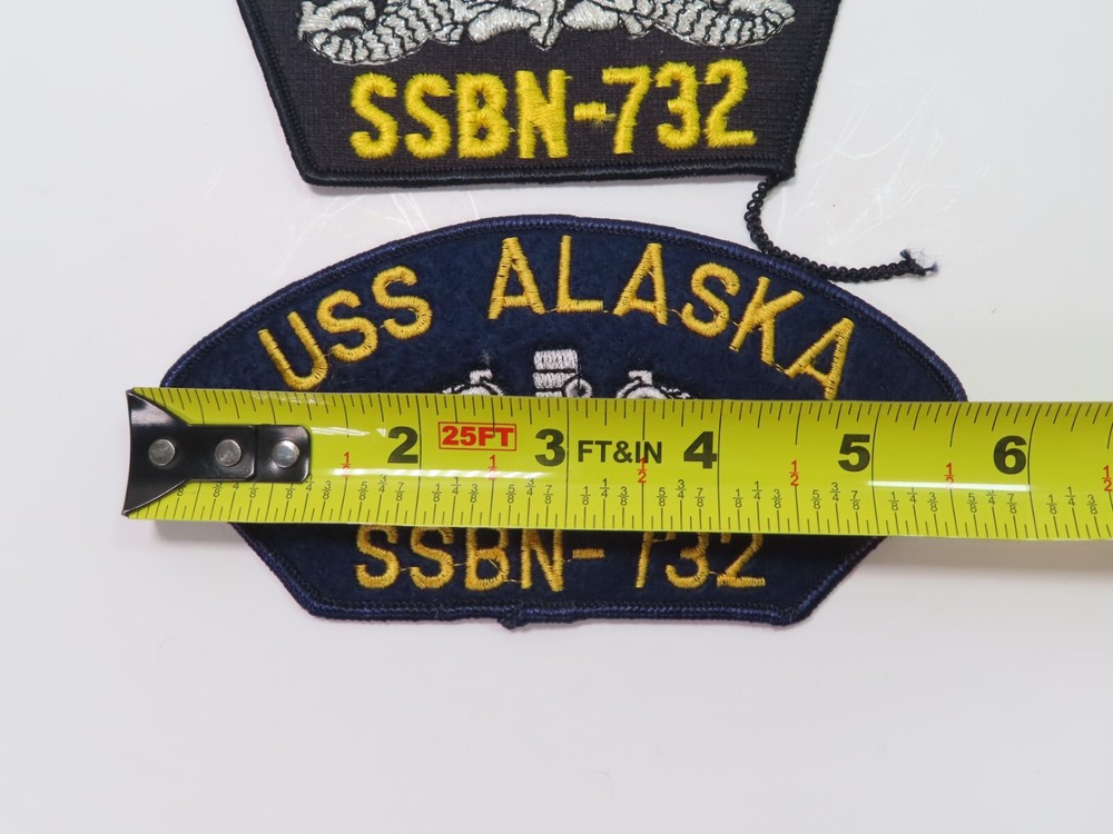 (2) Different USS Alaska SSBN-732 USN US Navy Submarine Felt Patch