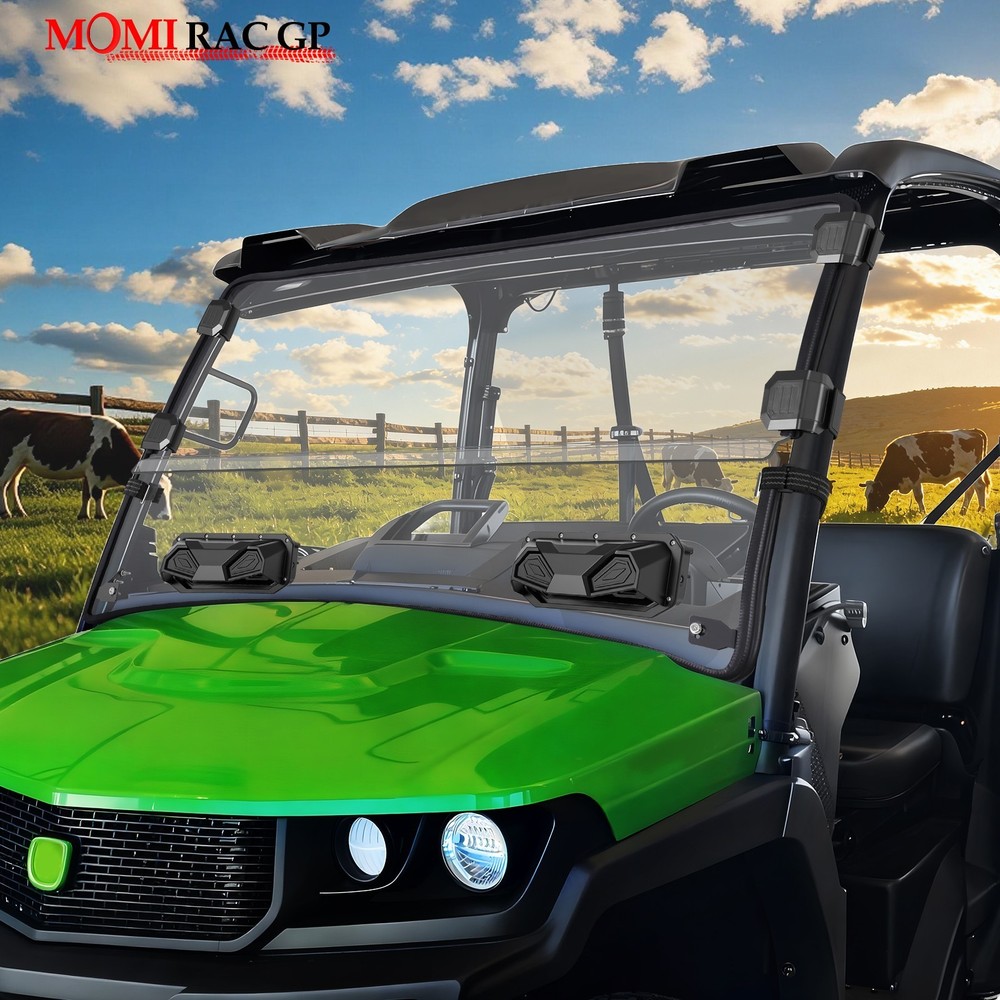 Heavy Duty Front Windshield Vented Window for John Deere Gator 835 / 865 2018+