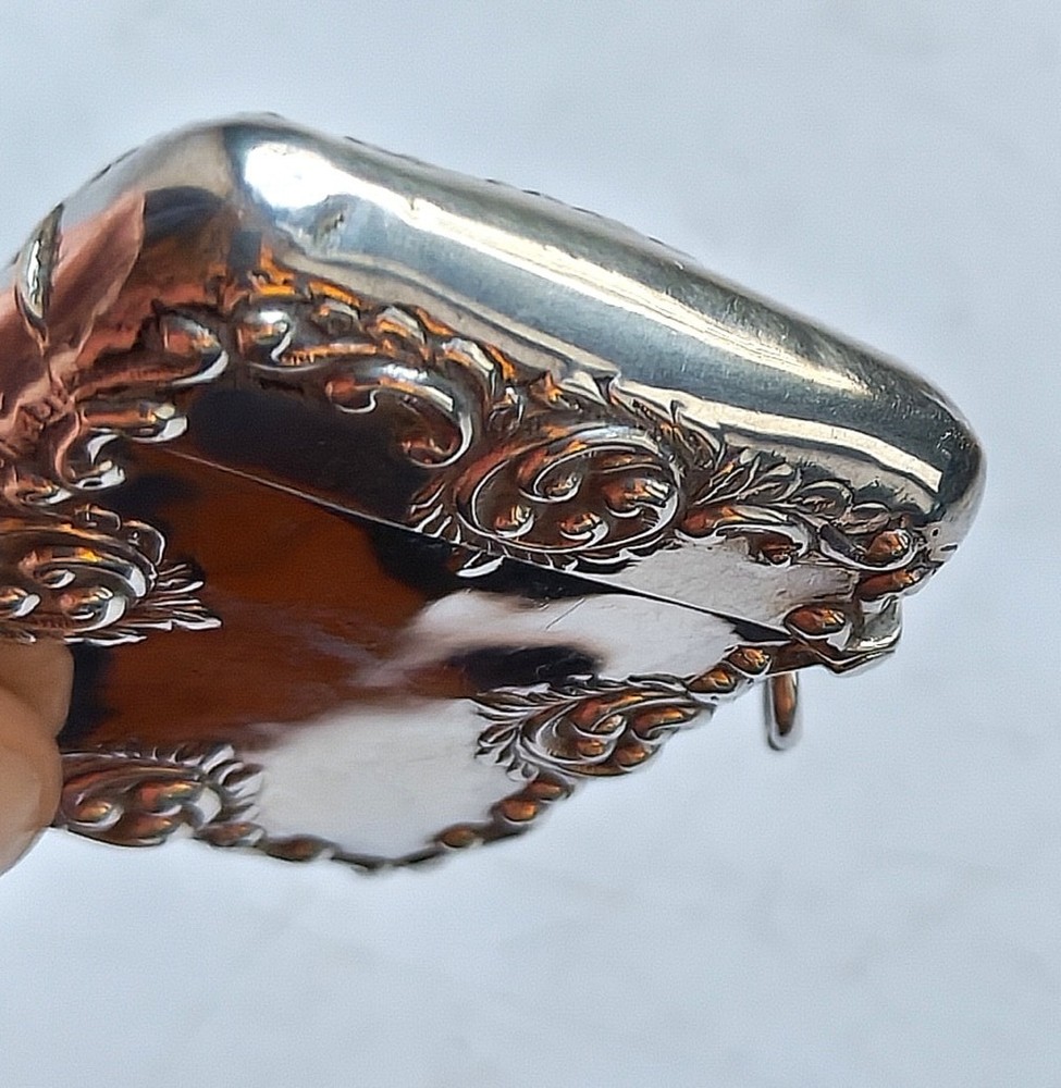 ANTIQUE SILVER VESTA CASE EIFFEL TOWER WINDOW DISPLAY PRIZE BIRMINGHAM 1905