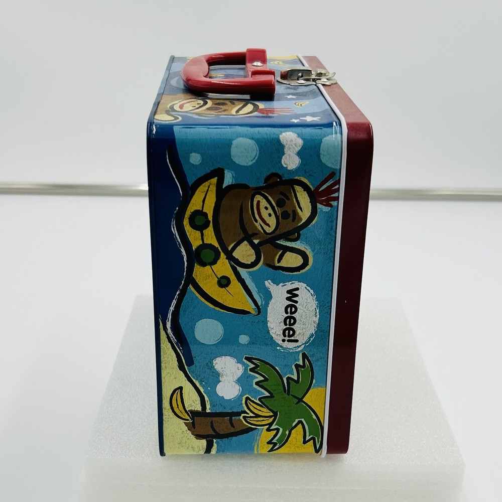 Schylling SOCK MONKEY Lunch Box or Keepsake Box NEW