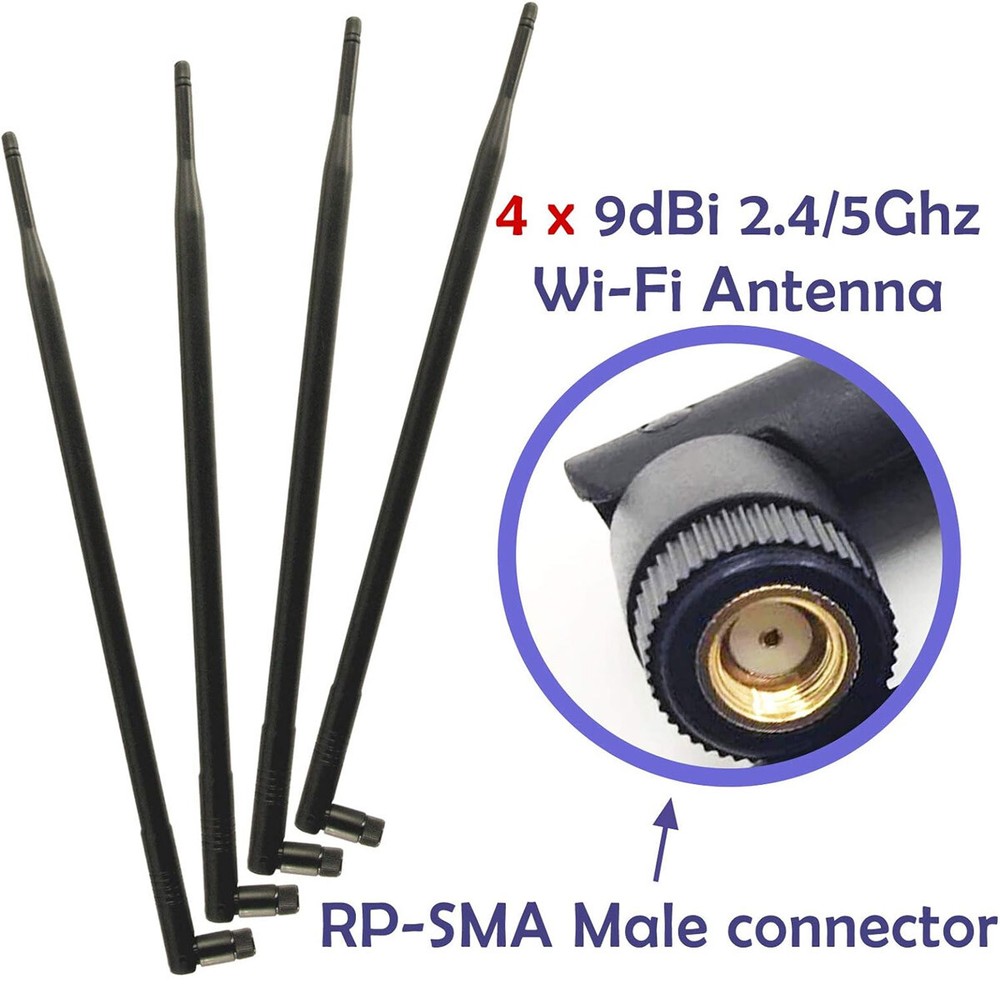 9dBi WiFi Antenna SMA Connector For IP Camera & Wireless Security Camera Antenna