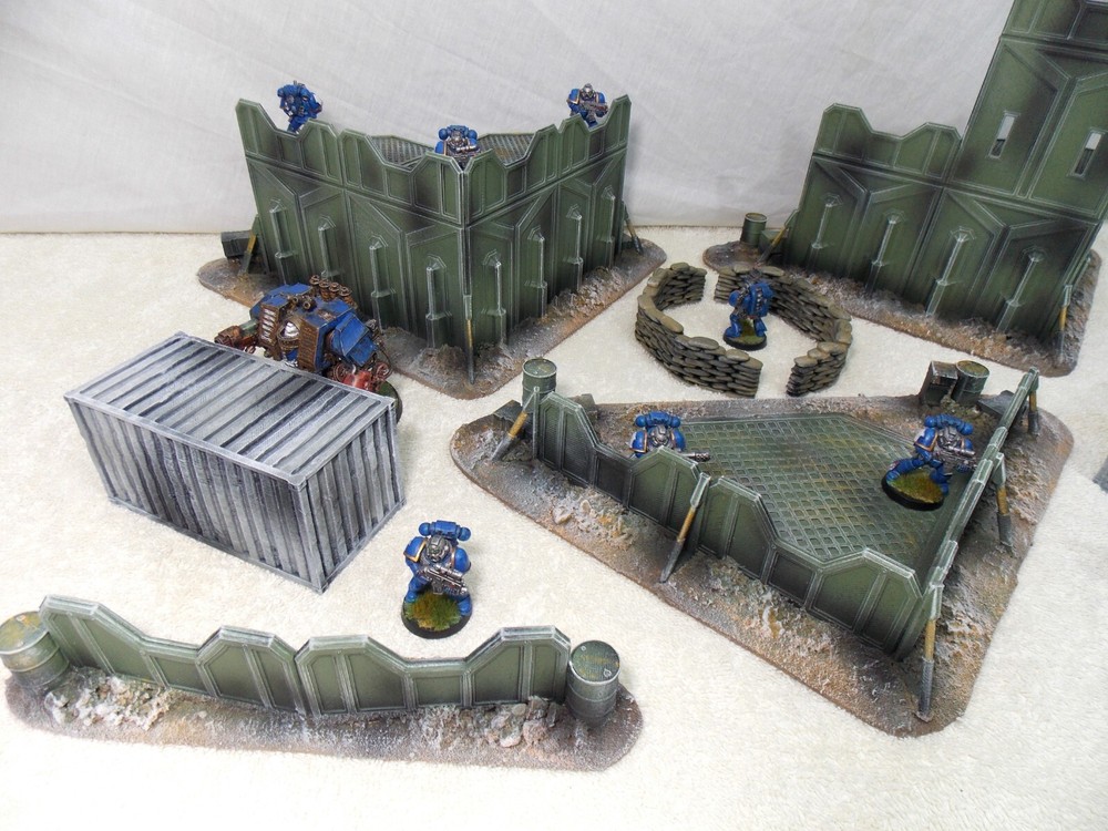 WARGAMING TERRAIN PAINTED BUNDLE 9 PIECE SET...ADVANCE ORDERS