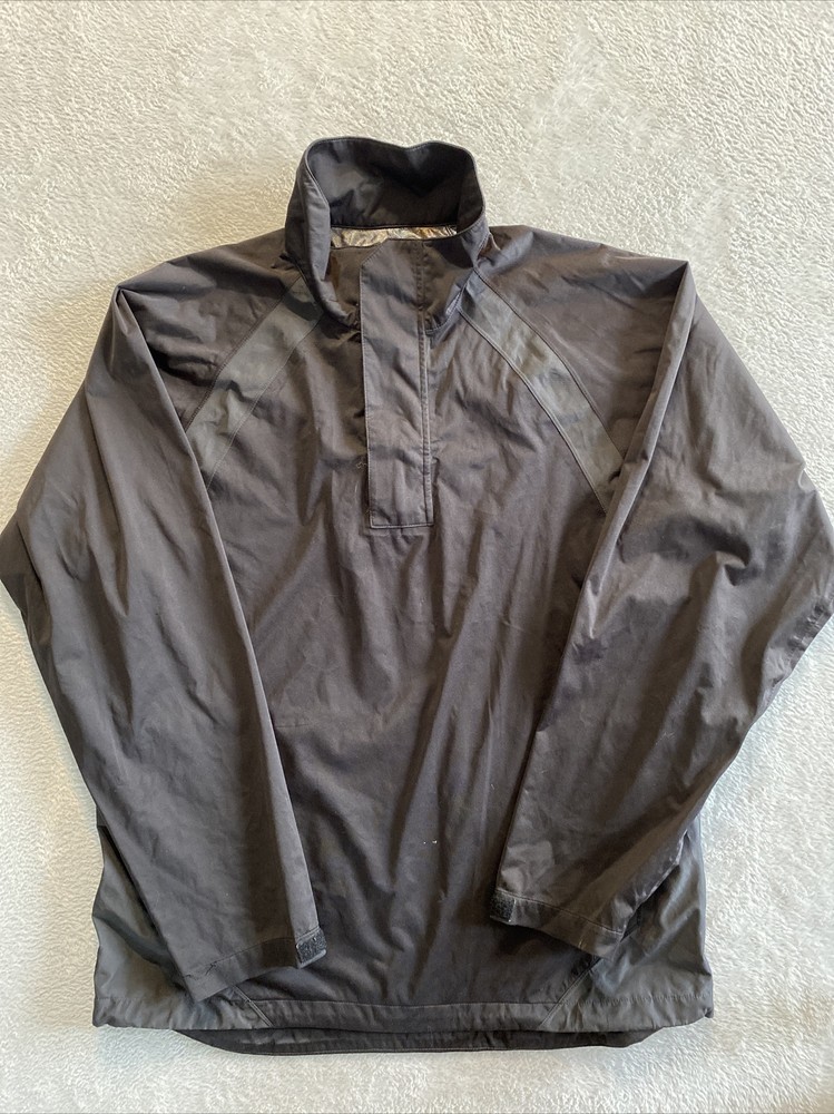 GolfMate Large Black 1/4 Zip Mock Neck Pullover Windbreaker Golf Jacket Pockets