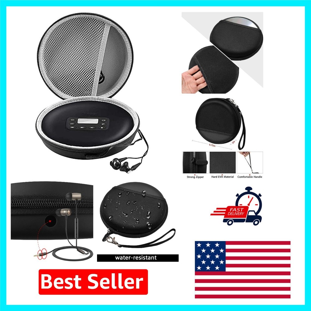 Travel-Ready CD Player Storage Case | Waterproof Protection & Easy Carry Handle