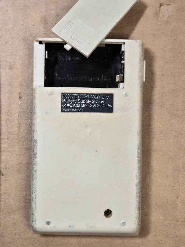 BOOTS 224 Memory Vintage Calculator Working Well