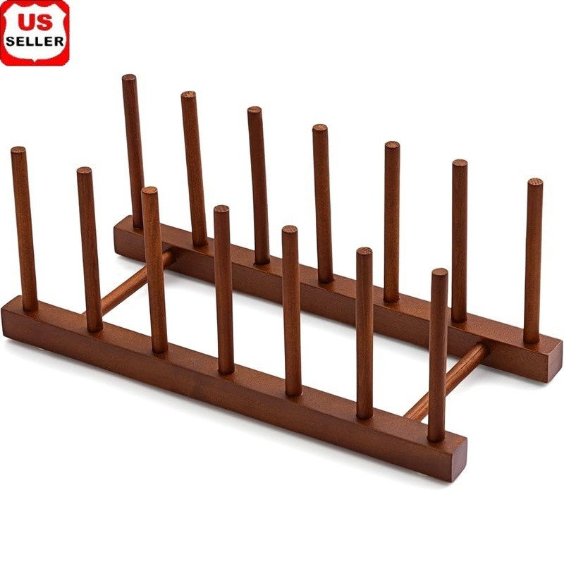 Teak Drying Rack Multi-Functional Kitchen Organizer Sturdy Storage Solution New