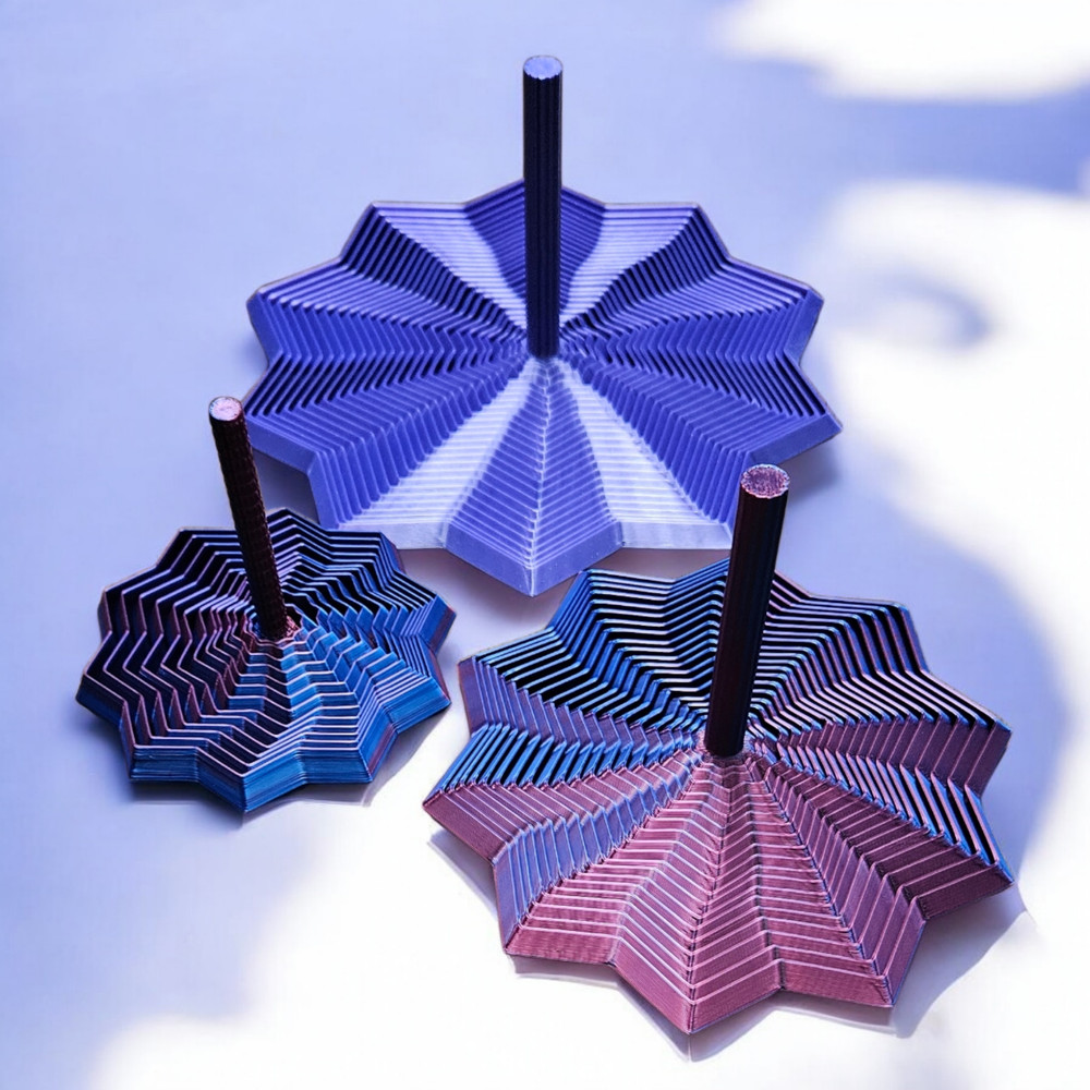 3D Printed Fidget Star with Handle, Color and Size Options