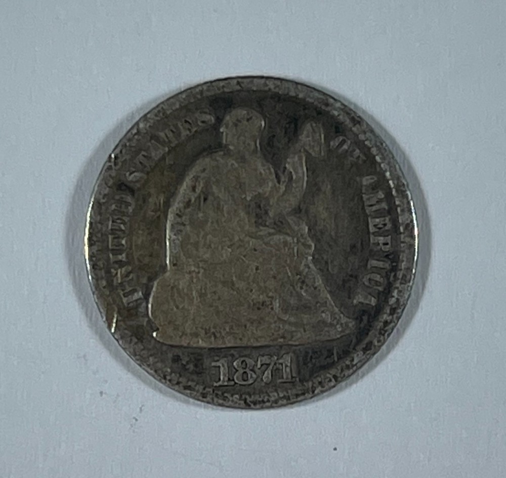 1871  1/2 10C (#21611) Good lite issues