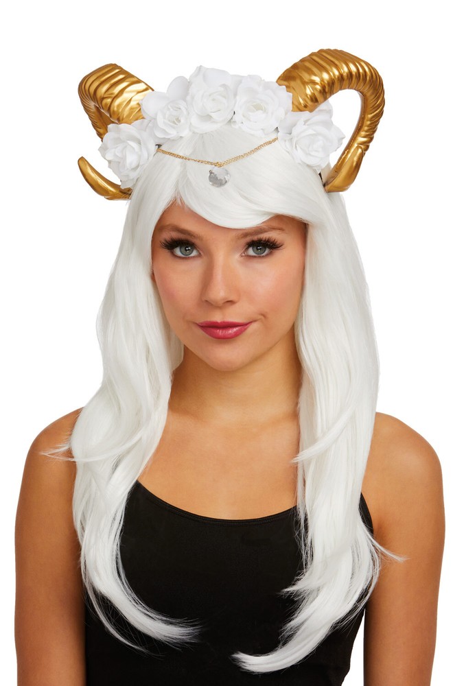Gilded Rams Horns Fairy Tale Headpiece