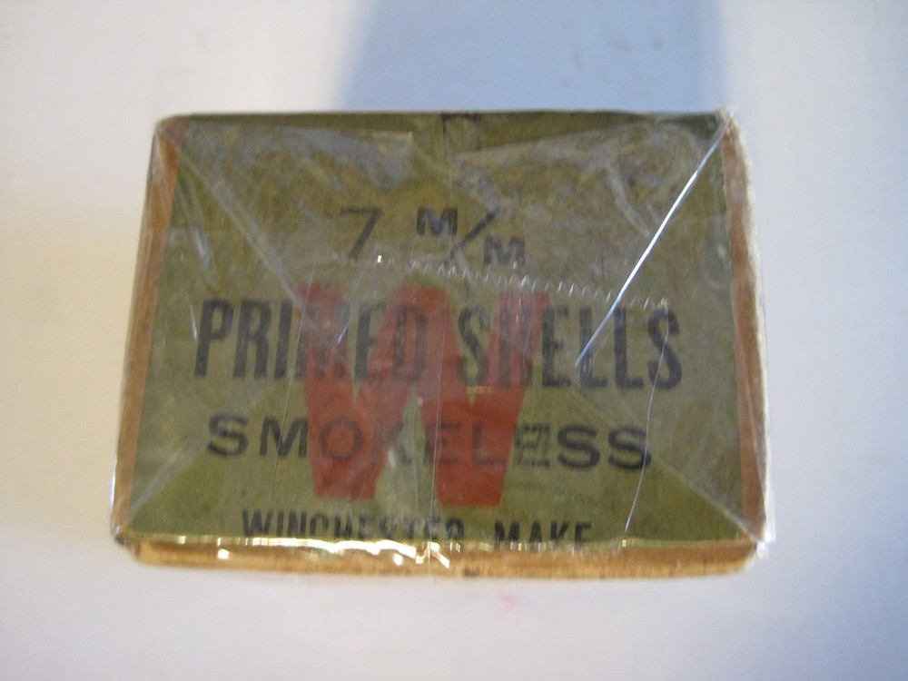 Vintage Winchester 7 m/m Unprimed Shells - Box Is Empty