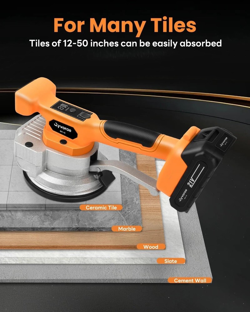 Tile Vibration Tool, Portable Cordless Tile Vibration Leveling Machine with 2 Ba