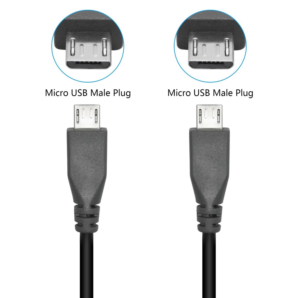 Micro USB Charging Data Cable, 0.5M/1.6FT 2.0 0.5M/1.6FT, Grey