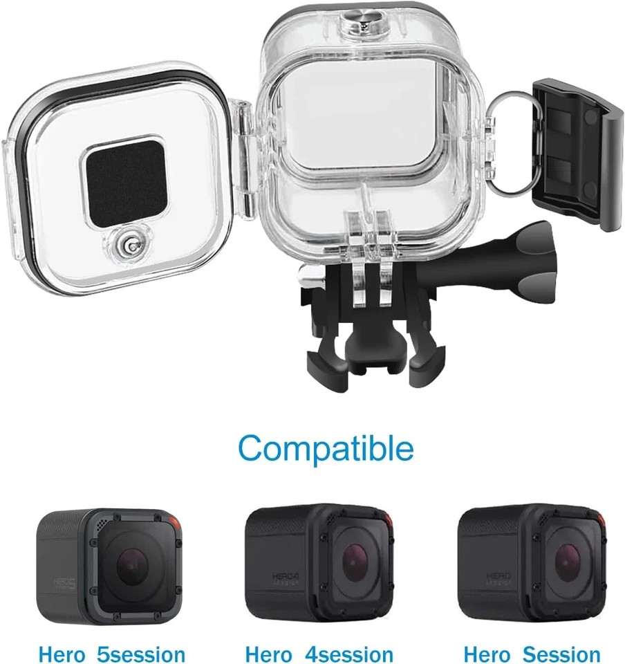 Replacement Waterproof Case Protective Housing for Gopro Session Hero 4Session,
