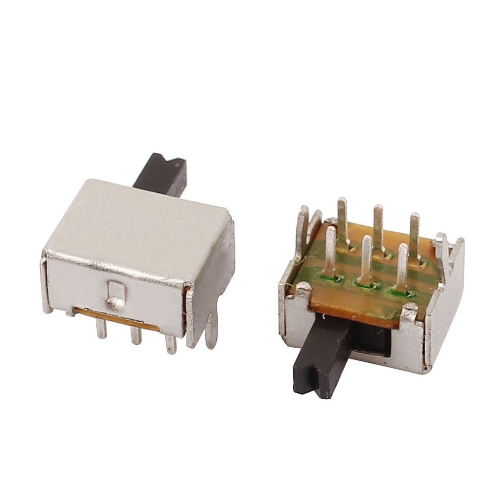 20Pcs 2Position Vertical Angle 6P DPDT Micro Slide Switch Latching Power Switch