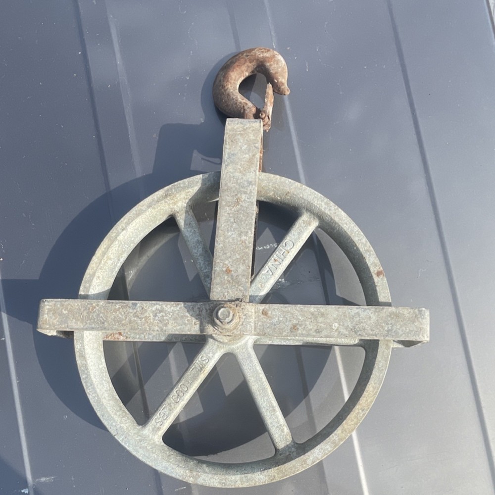 Heavy Duty Metal Pulley with Hook