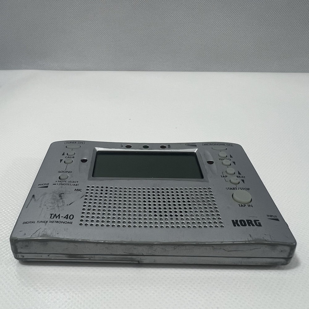 KORG TM-40 Silver Digital Chromatic Tuner Metronome