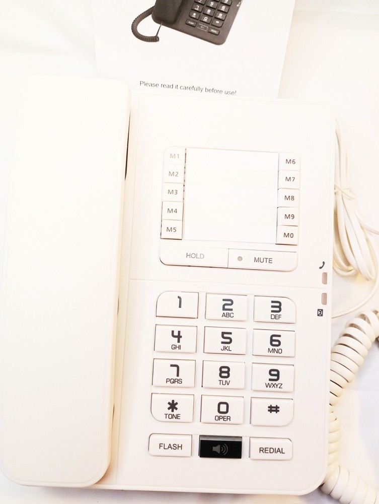 Corded Analog Telephone w/ Speakerphone White New